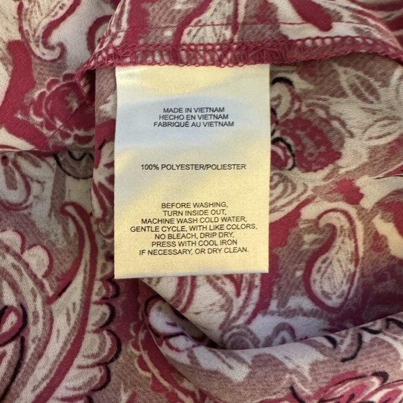Jones New York Large Multi-Color w/Paisley Print Long Sleeve Blouse - EUC - Picture 5 of 5